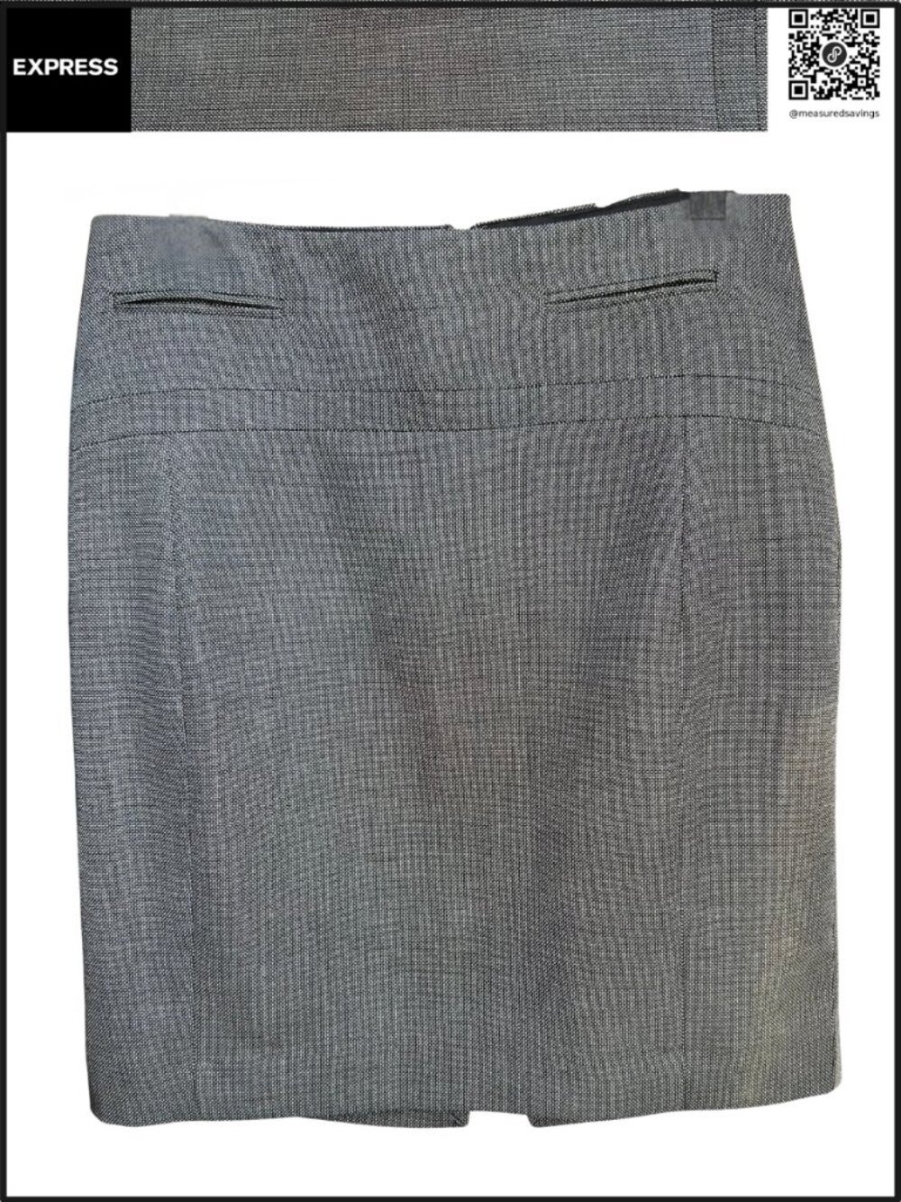 Size 6 EUC - Express ~ Black and White Houndstooth Pencil Skirt